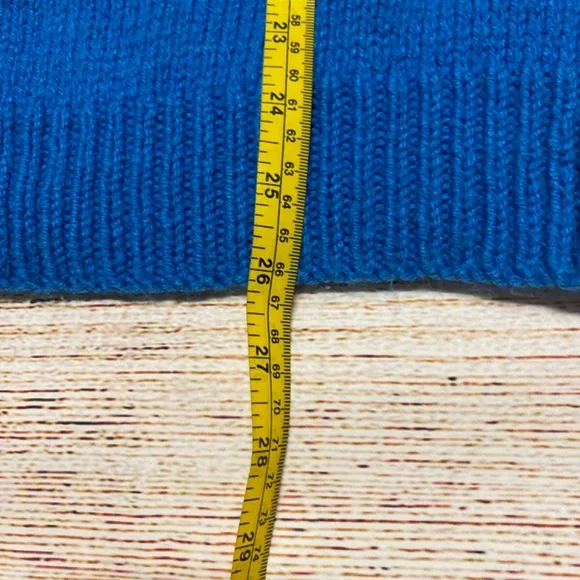 Blue Patterned Women's Crew Neck Sweater - Picture 6 of 7